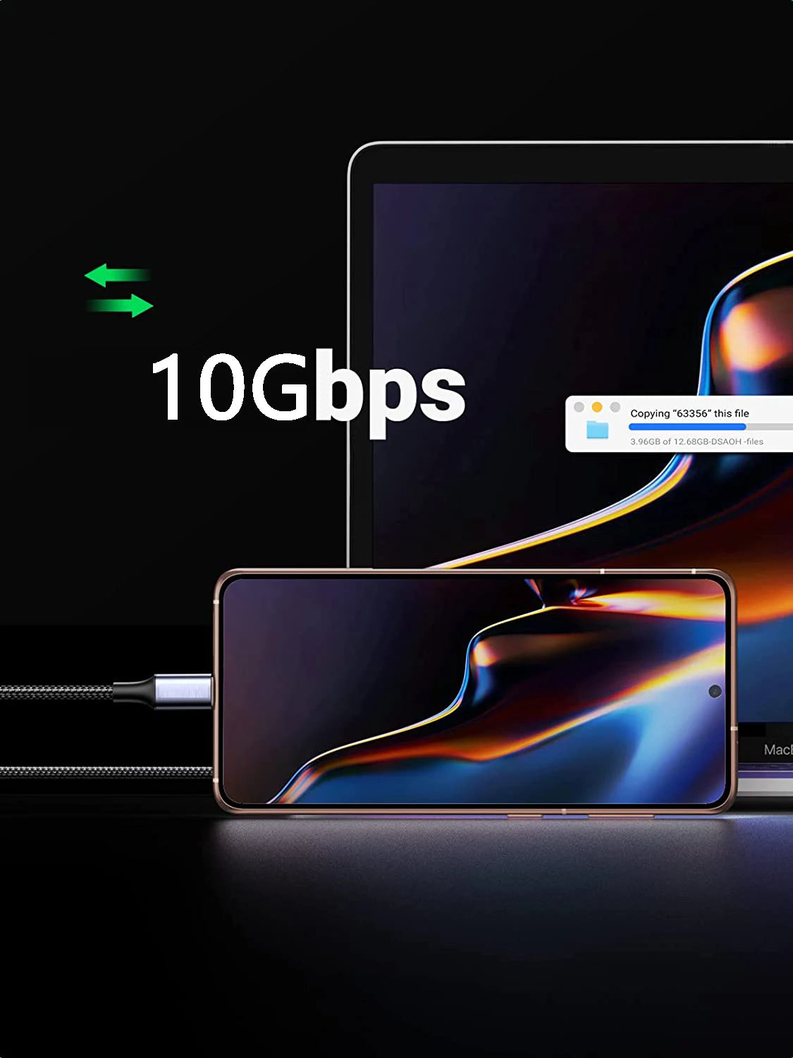 ⚡🔌 100W USB-C PD 10Gbps Cable with 4K 60Hz Video (E-Marker)