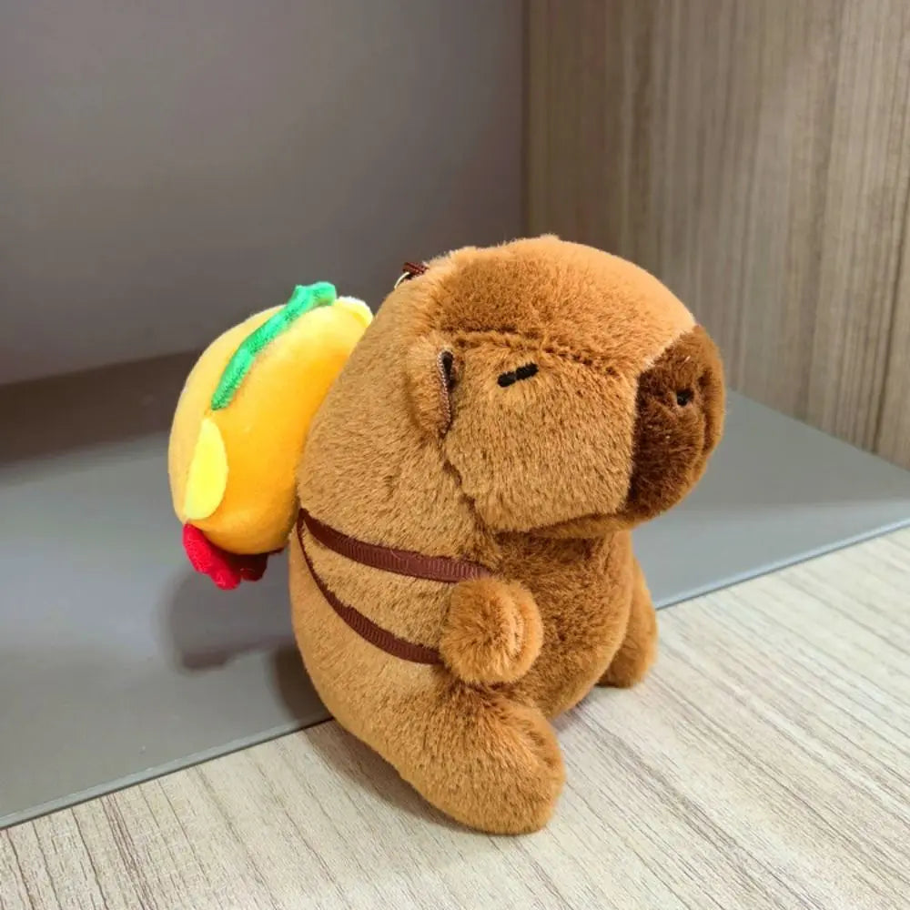 🦫🪽 Cute Capybara Plush Toy – Fluffy Anime Stuffed Animal with Hoodie & Wings | Small Simulation Doll Gift