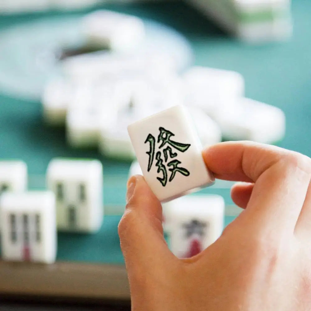 Chinese Mahjong Game Set – 144pcs Mini Melamine Tiles 🎴 Portable Numbered Mahjong Set for Family Fun, Travel & Game Nights 🧳 Durable, Clear Engraving, Complete Accessories Included