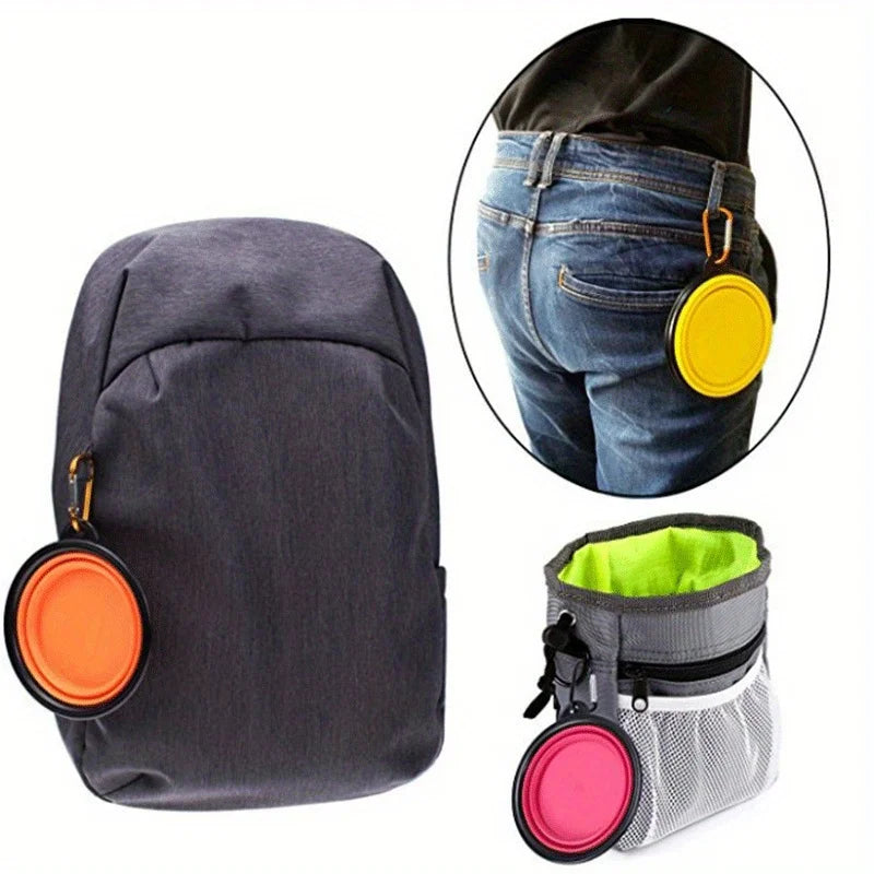 🐾🥣 Portable Folding Silicone Dog Travel Bowl – Food & Water