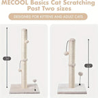 🐾🌳 34-Inch High Premium Sisal Cat Scratching Post with Hanging Ball