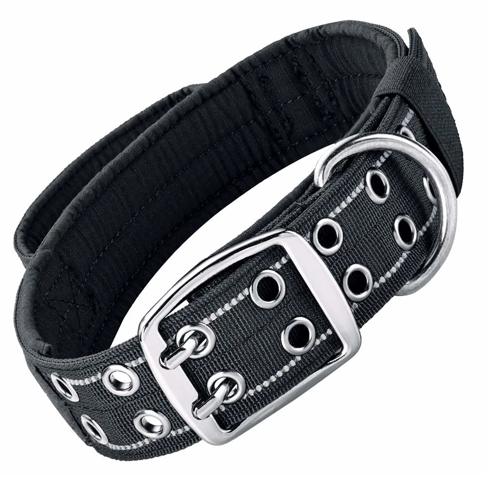 🐕🛡️ Tactical Dog Collar with Handle – Heavy Duty Double Buckle