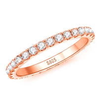 3mm moissanite / rose gold color / 9.5