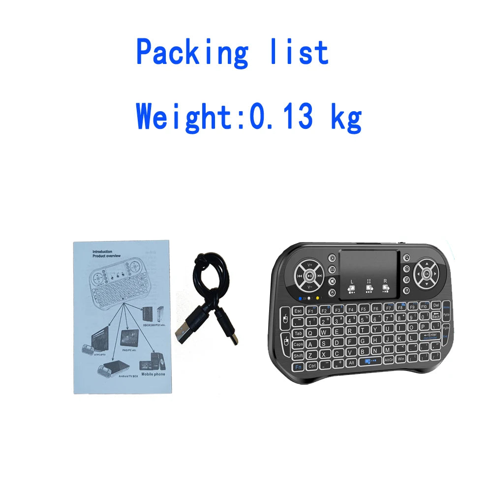 🌈⌨️ i10 / i8 Mini Wireless Keyboard – Dual Mode Air Mouse with Touchpad