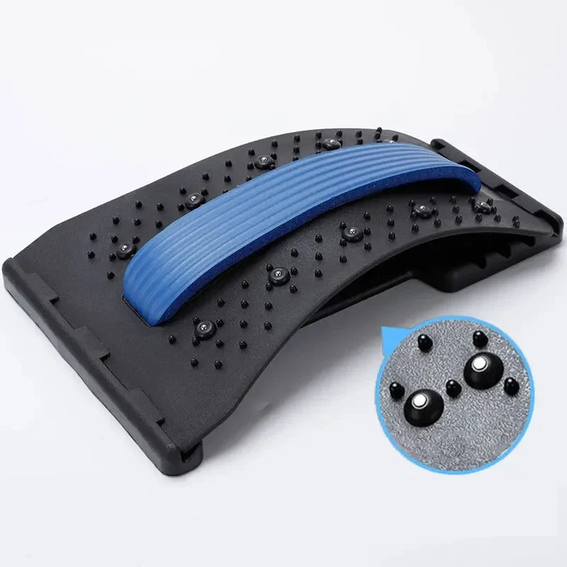 Multi-Level Back Stretcher – Adjustable Lumbar & Cervical Spine Support Massager for Pain Relief💆‍♂️🌈