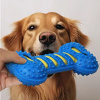 🦴🐶 Rubber Bone Dog Chew Toy – Bite Resistant Squeaky Interactive