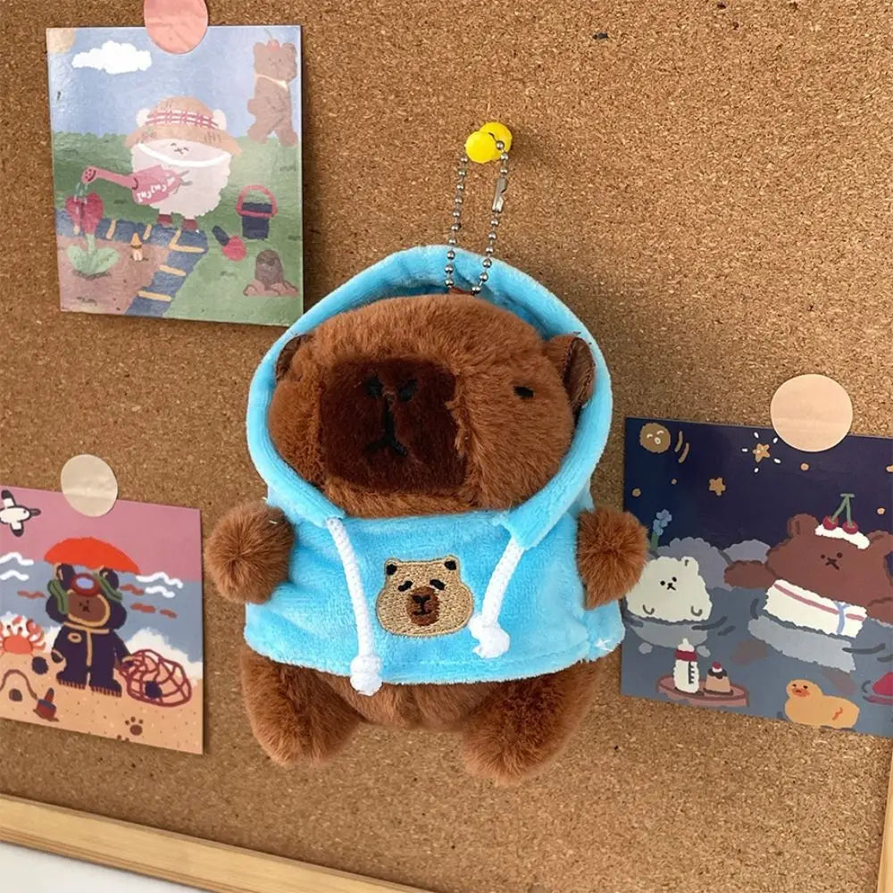 🦫🪽 Cute Capybara Plush Toy – Fluffy Anime Stuffed Animal with Hoodie & Wings | Small Simulation Doll Gift