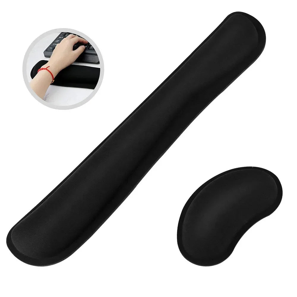 ⌨️🖱️ Widen Memory Foam Wrist Rest Set – Keyboard & Mouse Support