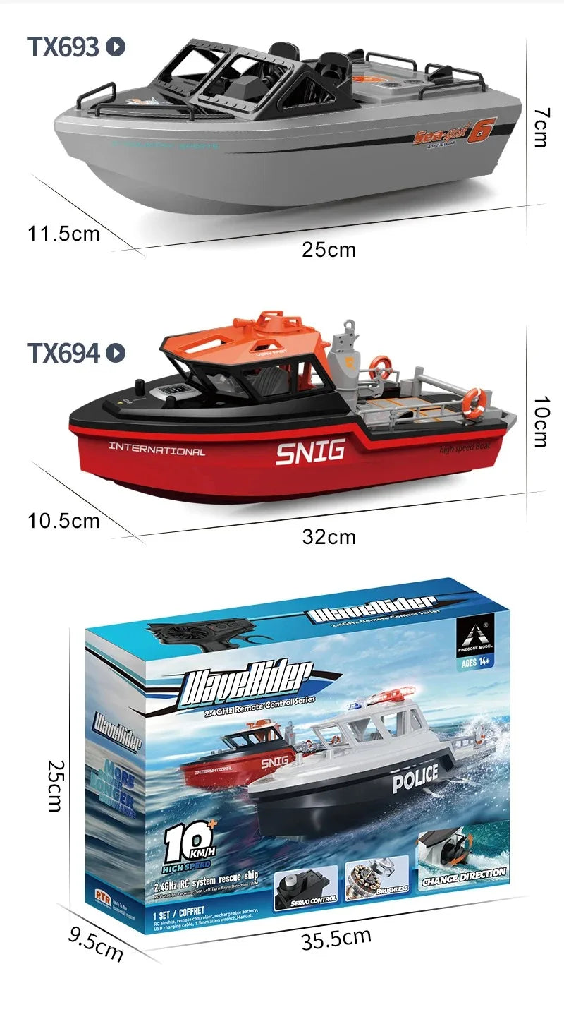 Brushless Jet 2.4G RC Boat TX693 Remote Control Boat Ship Brushless Motor Boat Model Electric Speedboat Toy Gift for Boys