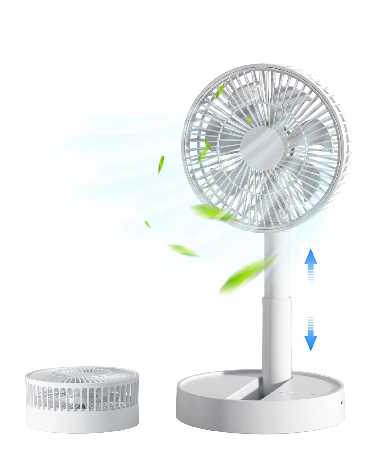 🌬️🔋 USB Foldable Mini Fan – 4 Speeds & Timer Table Fan