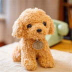 🐶🧸 8" Cute Teddy Dog Plush Toy – Curly Simulation Puppy Doll with Hanging Tag