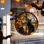 Scary Cat Halloween Window Sticker – Static Cling Décor