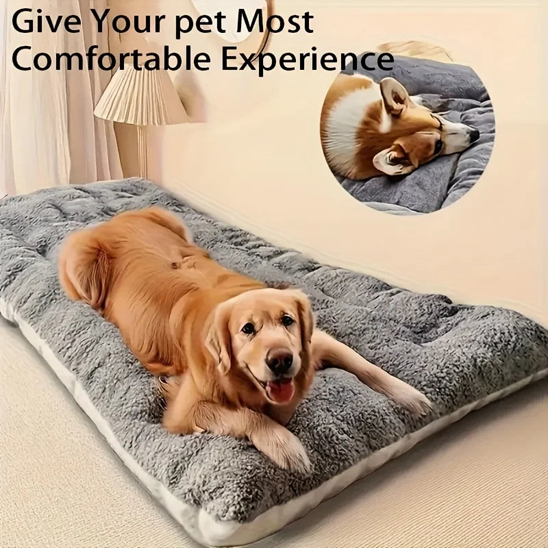 🛋️🐾 Oversized Plush Pet Bed Sofa – Ultra Soft Rectangle Mat