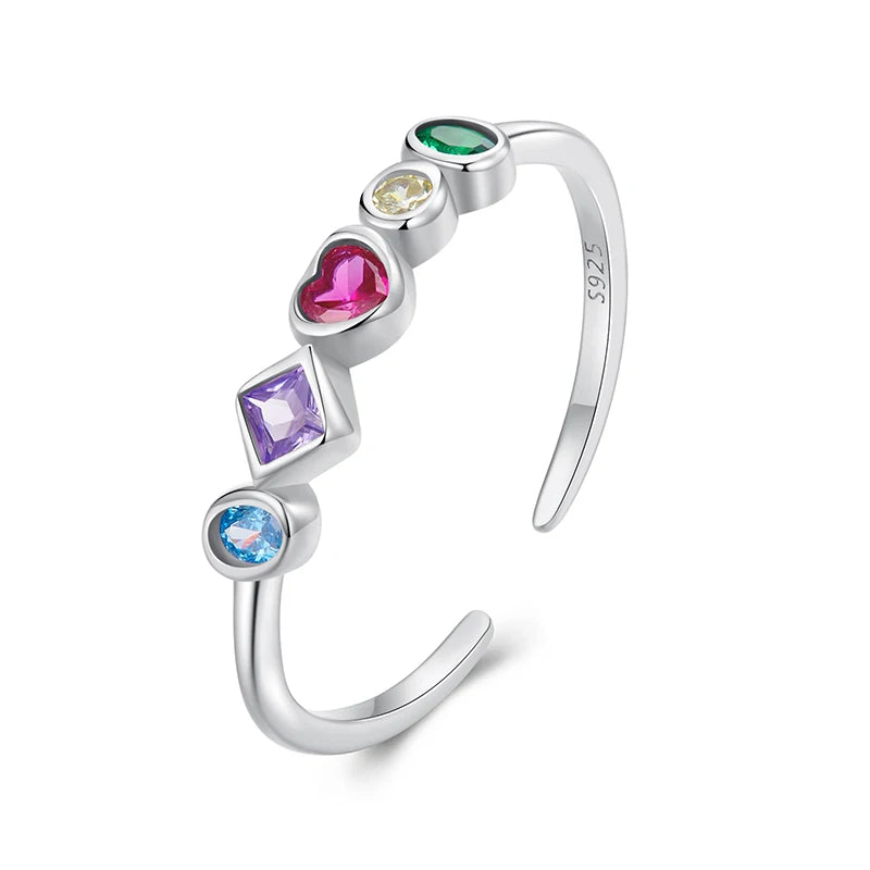 💍✨ Sterling Silver Star CZ Ring 🌟 | Stackable Eternity Engagement Ring 💖 | Wedding Band & Birthday Gift for Women 🎁