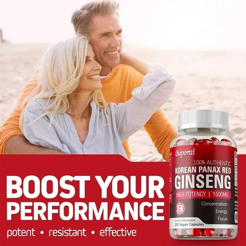 Korean Red Panax Ginseng Capsules – Natural Energy & Focus Support