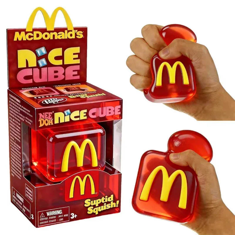 Transparent Ice Cube Squishy Toy – Soft Sensory Fidget Cube