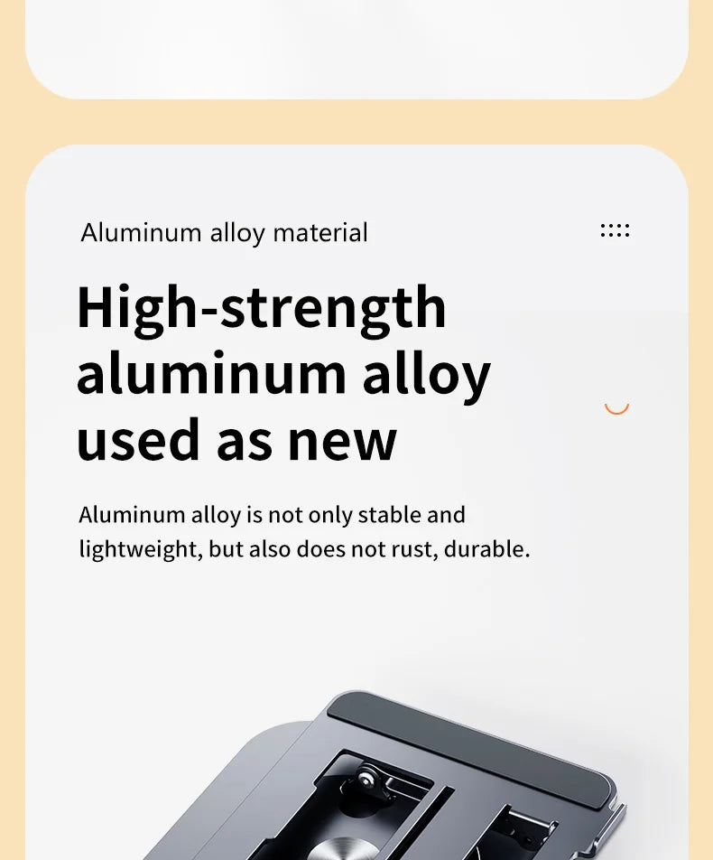 💻🔄 360° Rotatable Aluminum Laptop Stand – Adjustable Desk Riser