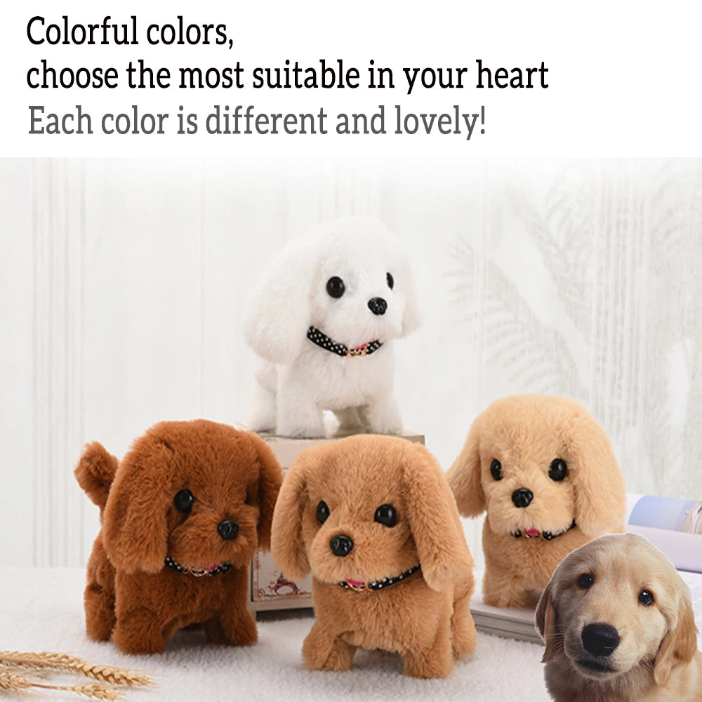 🐶🔋 Pet Companion Plush Puppy Toy – Battery Operated Interactive Dog That Walks, Barks & Wags Tail