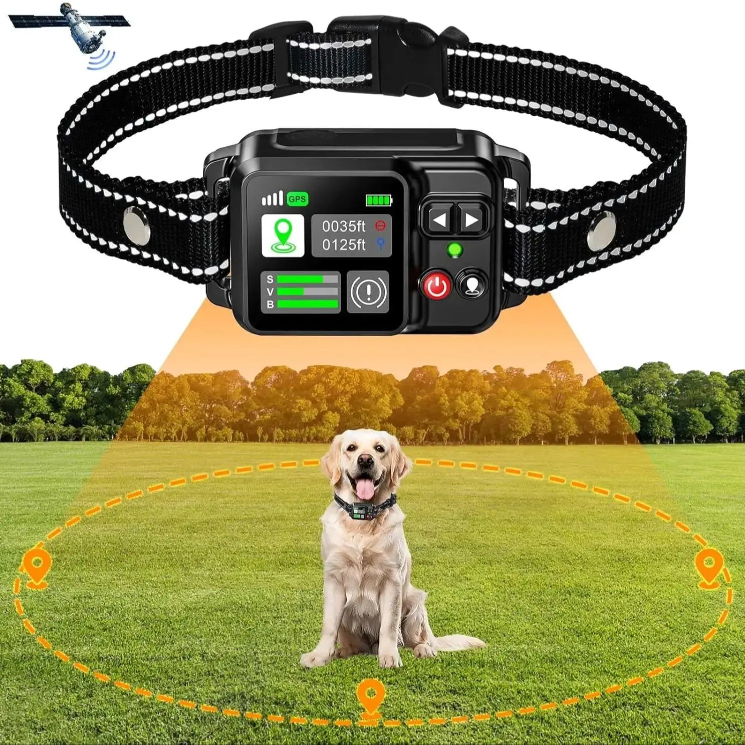 GPS Wireless Dog Fencing System – 49 ft to 6,562 ft Range