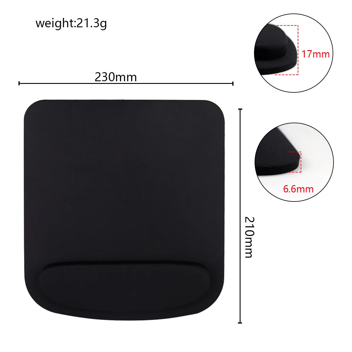 🖱️💚 EVA Ergonomic Game Mouse Pad with Wrist Support – Solid Color