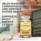 Vitamin B Complex-Contains Vitamins B1, B2, B3, B6, B5, B12 - Replenish Energy, Fight Stress and Enhance Immunity - 120 Capsules