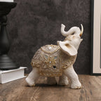 🐘✨ Lucky Elephant Feng Shui Statue 💰 | Wealth Attraction Decorative Sculpture 🏡 | Vibrant Elephant Figurine for Home & Office Décor