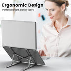 💻🔧 Aluminum Alloy Adjustable Foldable Laptop Stand – Portable Cooling Holder