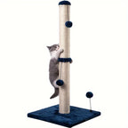 🐾🌳 34-Inch High Premium Sisal Cat Scratching Post with Hanging Ball