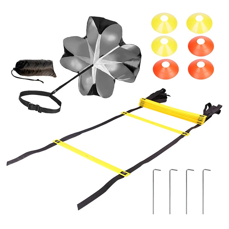 Agility Training Set – Football & Soccer Speed Kit with Cones, Ladder, Chute & Running Umbrella for Footwork & Balance⚽🔥