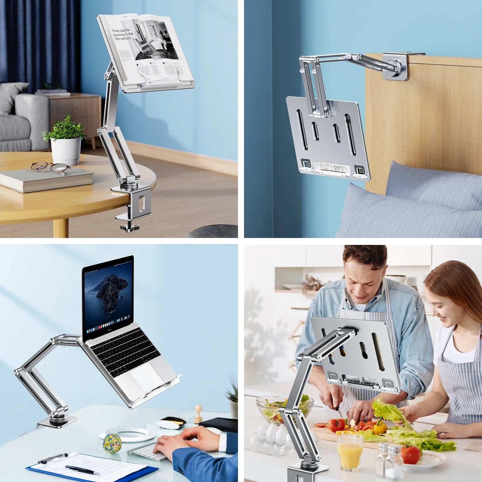 💻🔄 Eary Laptop Arm Mount for Desk – 360° Rotating Adjustable Stand
