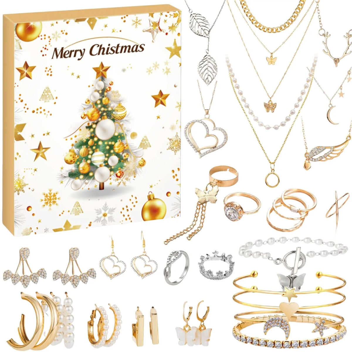 Christmas Jewelry Advent Calendar – 24-Day Countdown Gift