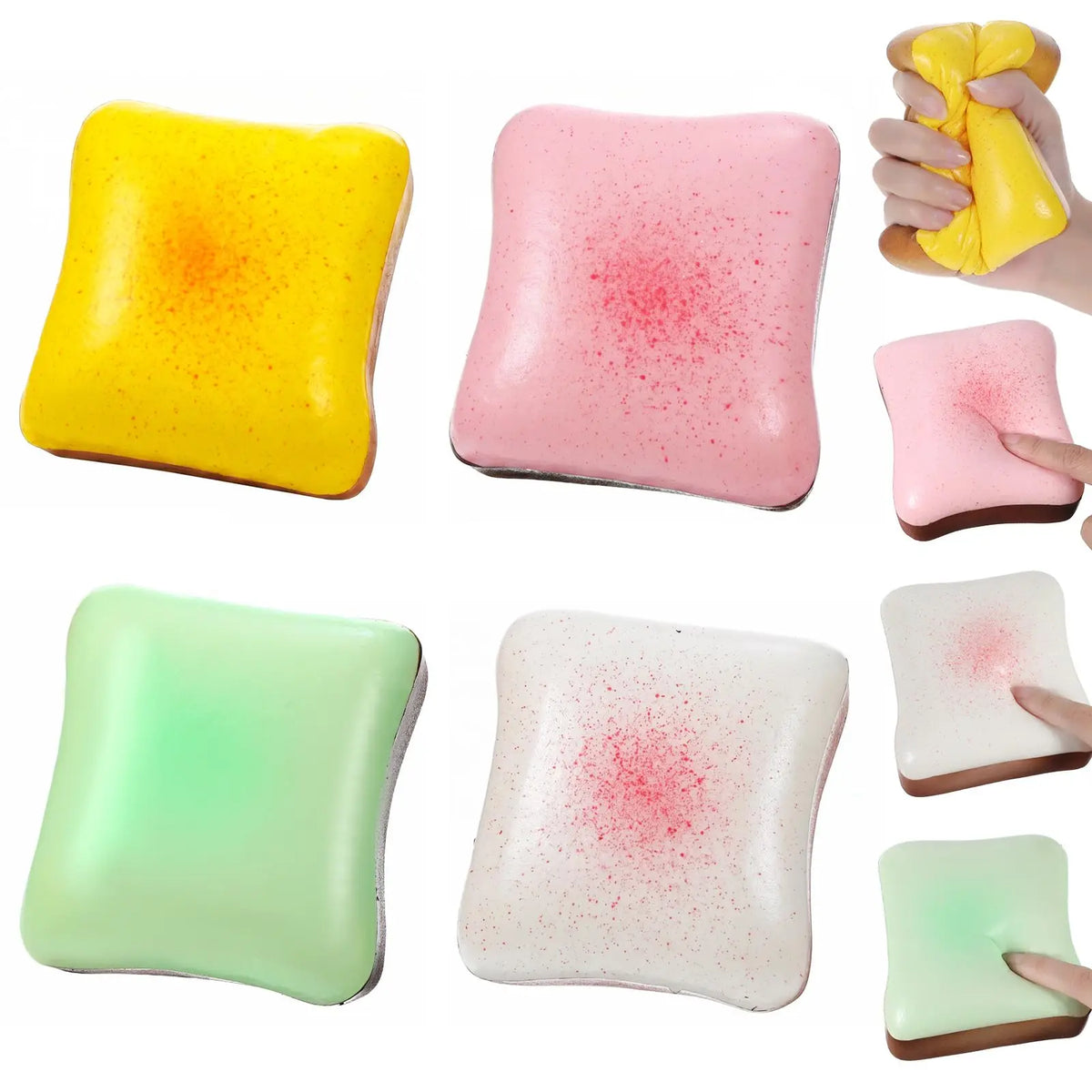 Cute Butter Toast Squishy – Slow-Rising Kawaii Bread Fidget Toy