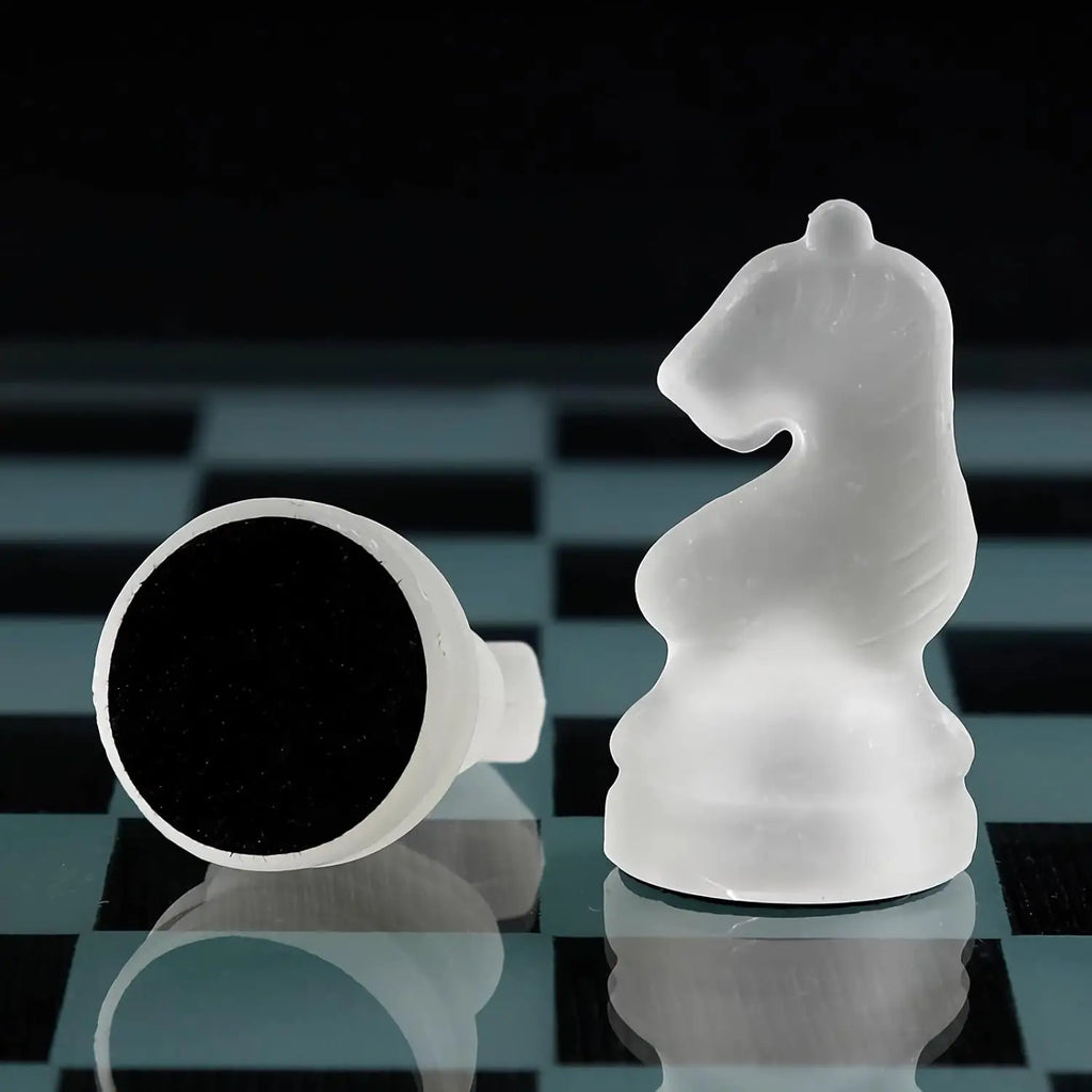 🏆 10" Handcrafted Glass Chess Set ♟️ Premium Quality | Elegant Home Décor ✨ Perfect for Game Nights & Chess Lovers