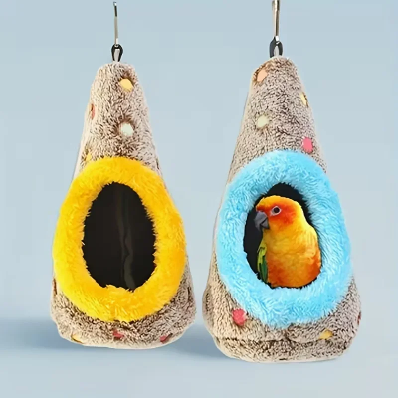 🦜❄️ Autumn Winter Plush Warm Nest for Parrots & Budgies