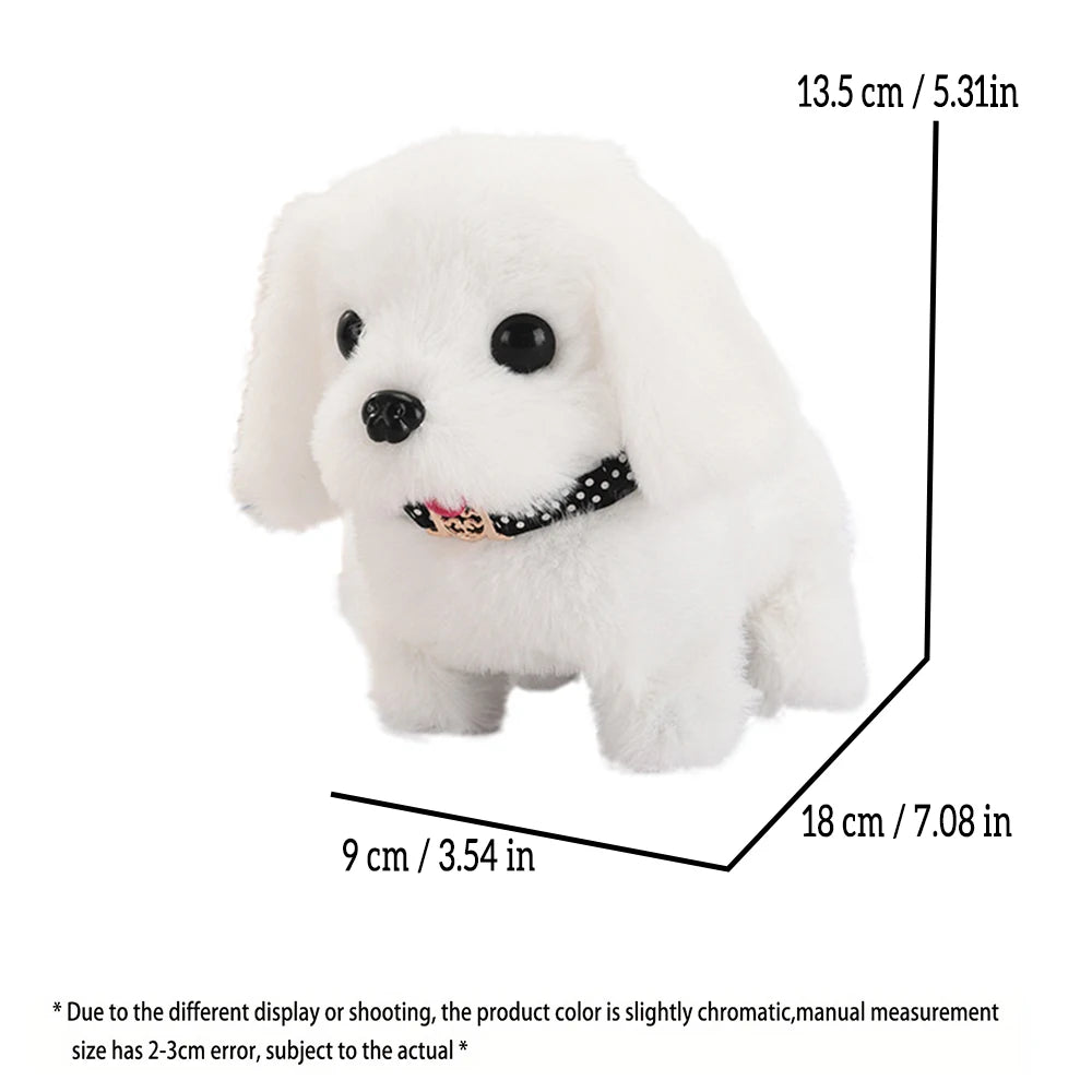 🐶🔋 Pet Companion Plush Puppy Toy – Battery Operated Interactive Dog That Walks, Barks & Wags Tail