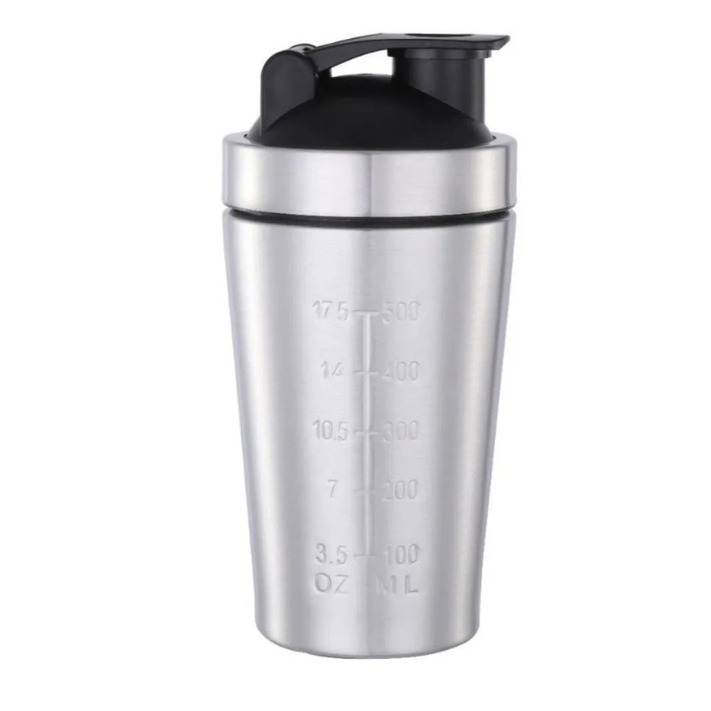 🥤🛡️ Stainless Steel Protein Shaker Cup – Portable Fitness Sports Mug