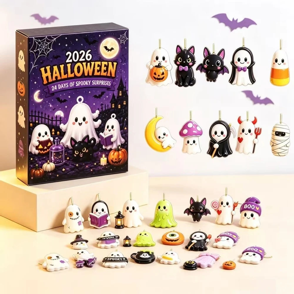 Halloween Advent Calendar – 24-Day Spooky Acrylic Ornament Countdown