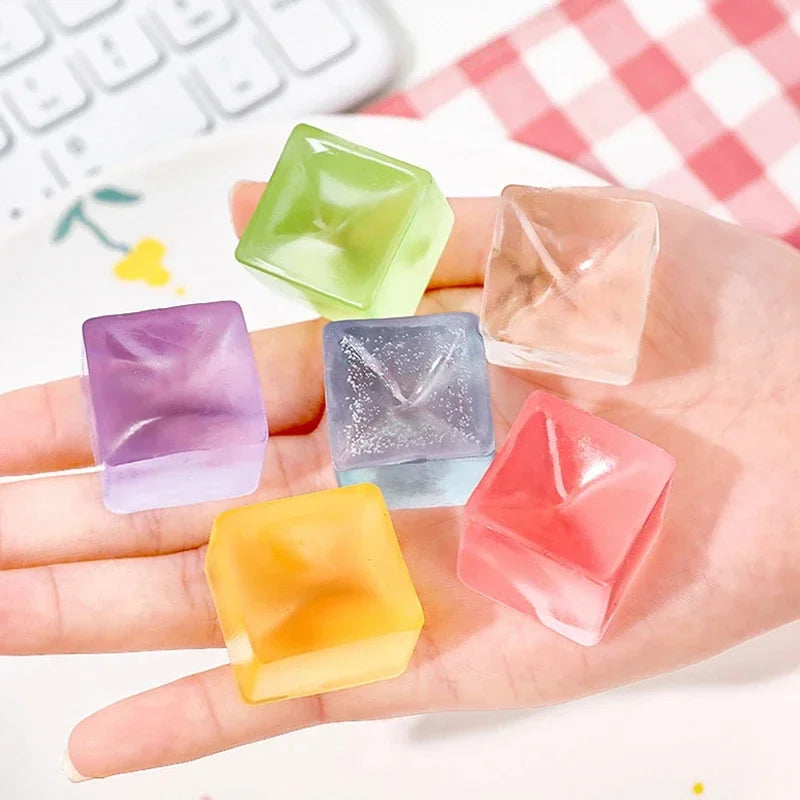 Squishy Ice Cube Fidget Toys – Mini Sensory Stress Relief Party Favors