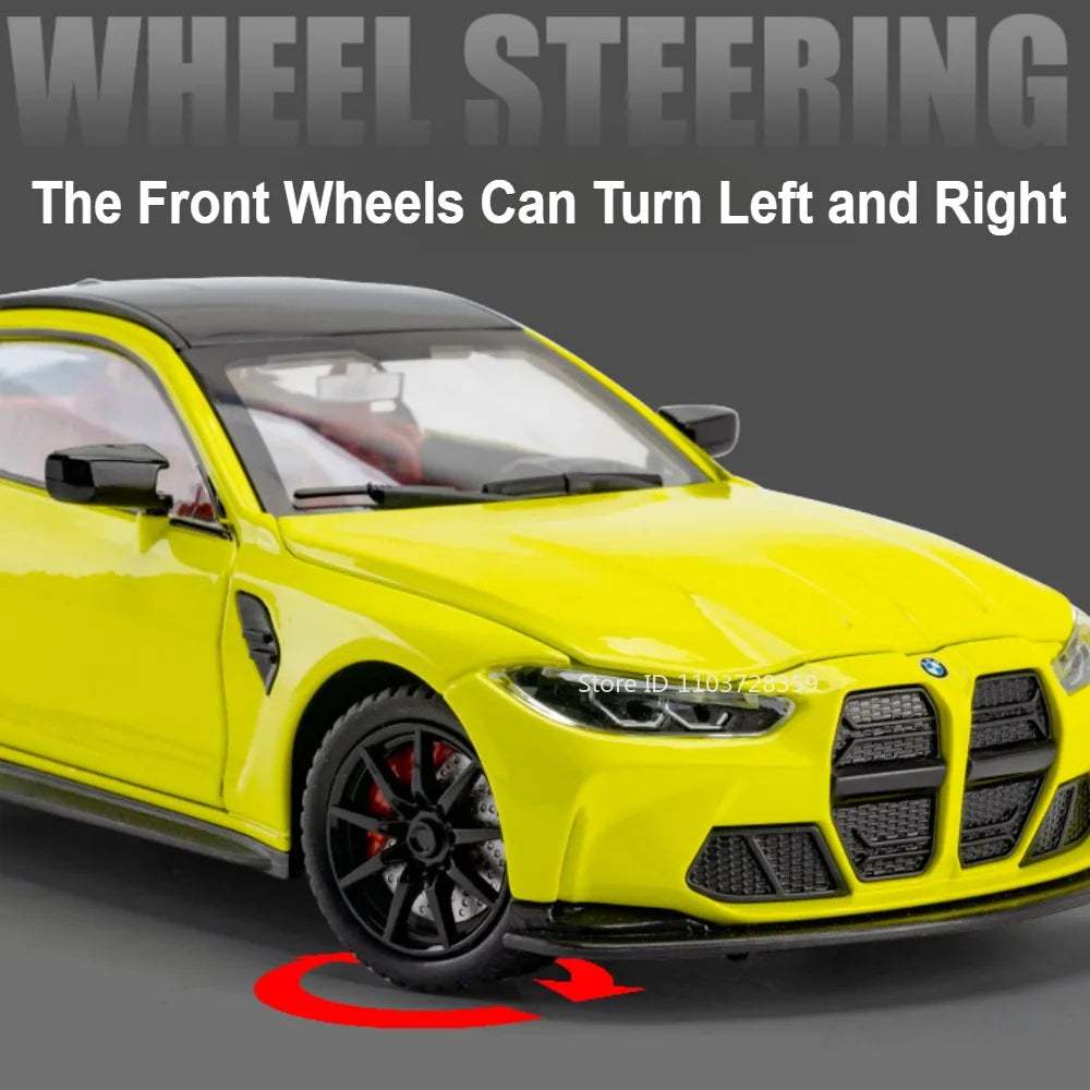 1:24 Miniature M4 / 760Li Alloy Diecast Toy Car with Sound, Light, Open Doors & Pull Back Action