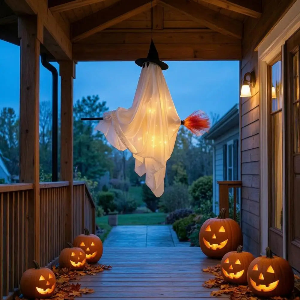 Cute Hanging Ghost Decoration – Halloween Witch Décor