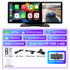 🚗✨ 10/11.26 Inch 4K Dash Cam Car DVR 📸 | Wireless CarPlay & Android Auto 📱 | Dual Lens Dashboard Camera with GPS, WiFi, FM & AUX 🚘💖