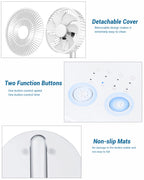 🌬️🔋 USB Foldable Mini Fan – 4 Speeds & Timer Table Fan
