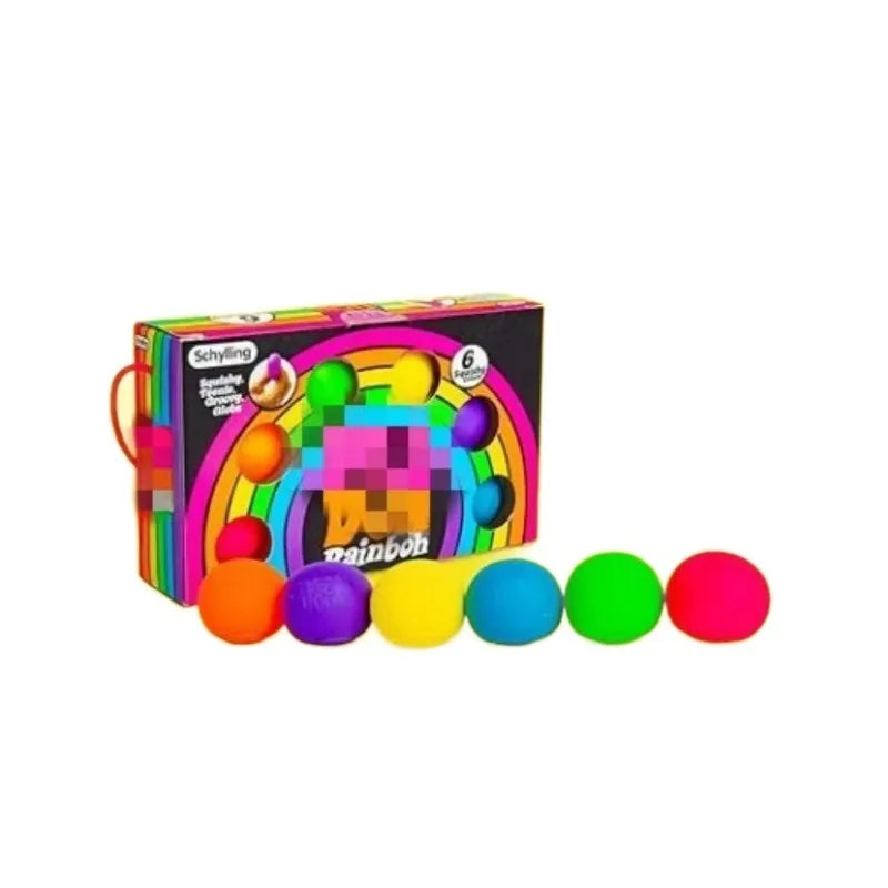 Teenie Nee Doh Rainbow Stress Balls – 6-Pack Soft Squishy Fidget Toys