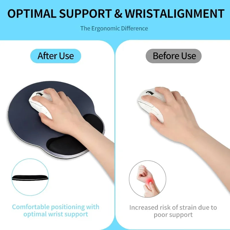 🌈🖱️ Gradient Ergonomic Mouse Pad with Wrist Support – Non-Slip
