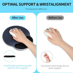 🌈🖱️ Gradient Ergonomic Mouse Pad with Wrist Support – Non-Slip