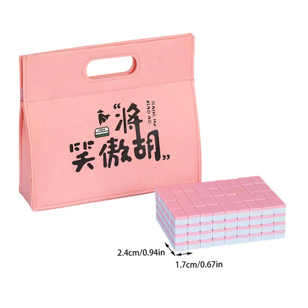 Chinese Mahjong Game Set – 144pcs Mini Melamine Tiles 🎴 Portable Numbered Mahjong Set for Family Fun, Travel & Game Nights 🧳 Durable, Clear Engraving, Complete Accessories Included