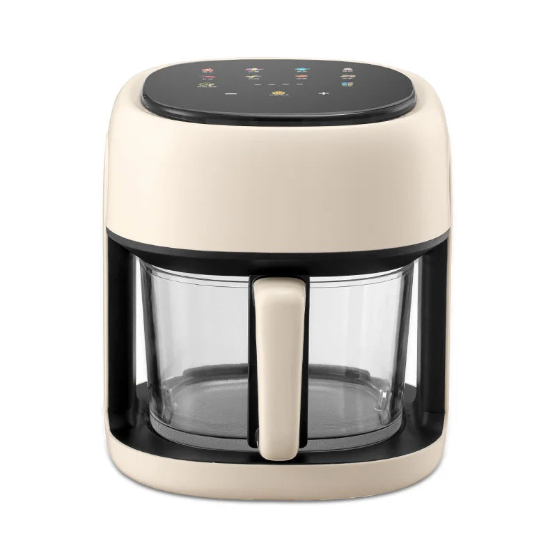 🍟✨ 4.5L Smart Electric Air Fryer | Oil-Free 360° Convection Baking Oven 🔥 | Automatic Household Air Fryer with Visible Window (EU 220V)