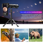 🔭📱 APEXEL 36X Metal Telephoto Zoom Lens with Tripod