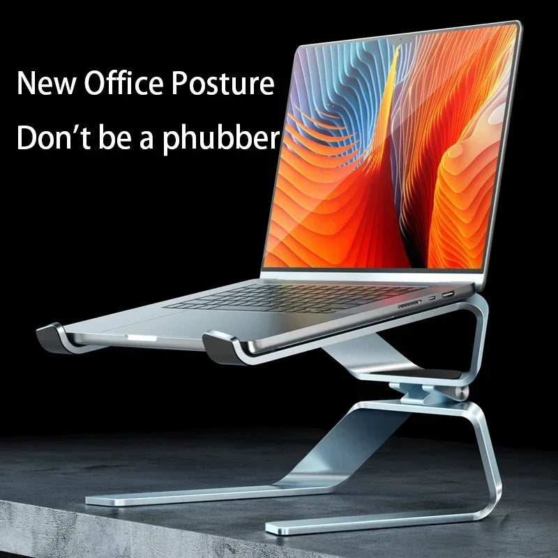 💻⬆️ P68 / P69 Aluminum Alloy Laptop Stand – Double Vertical Cooling Design