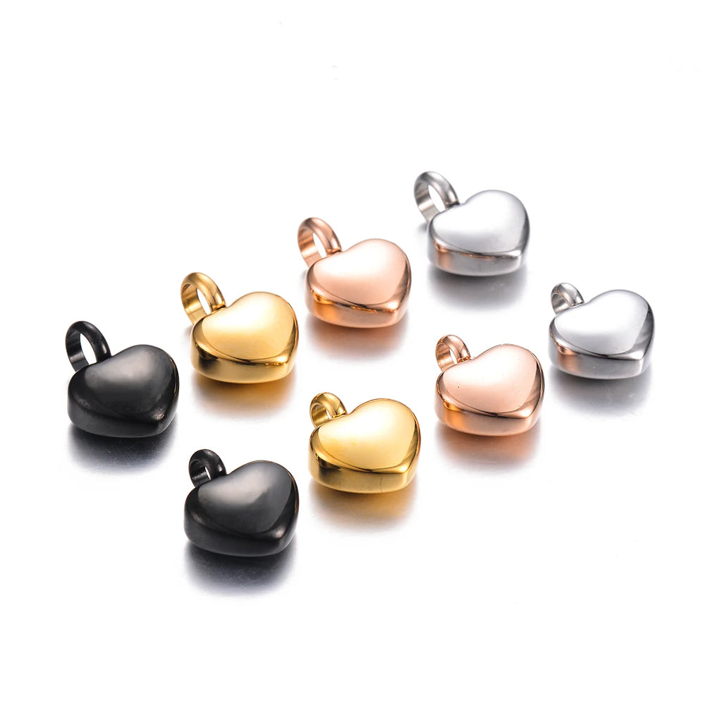 🖤🐾 Stainless Steel Small Heart Pet Paw Urn Necklace 💖 | Memorial Ashes Keepsake Pendant Charm for Pets 🌈